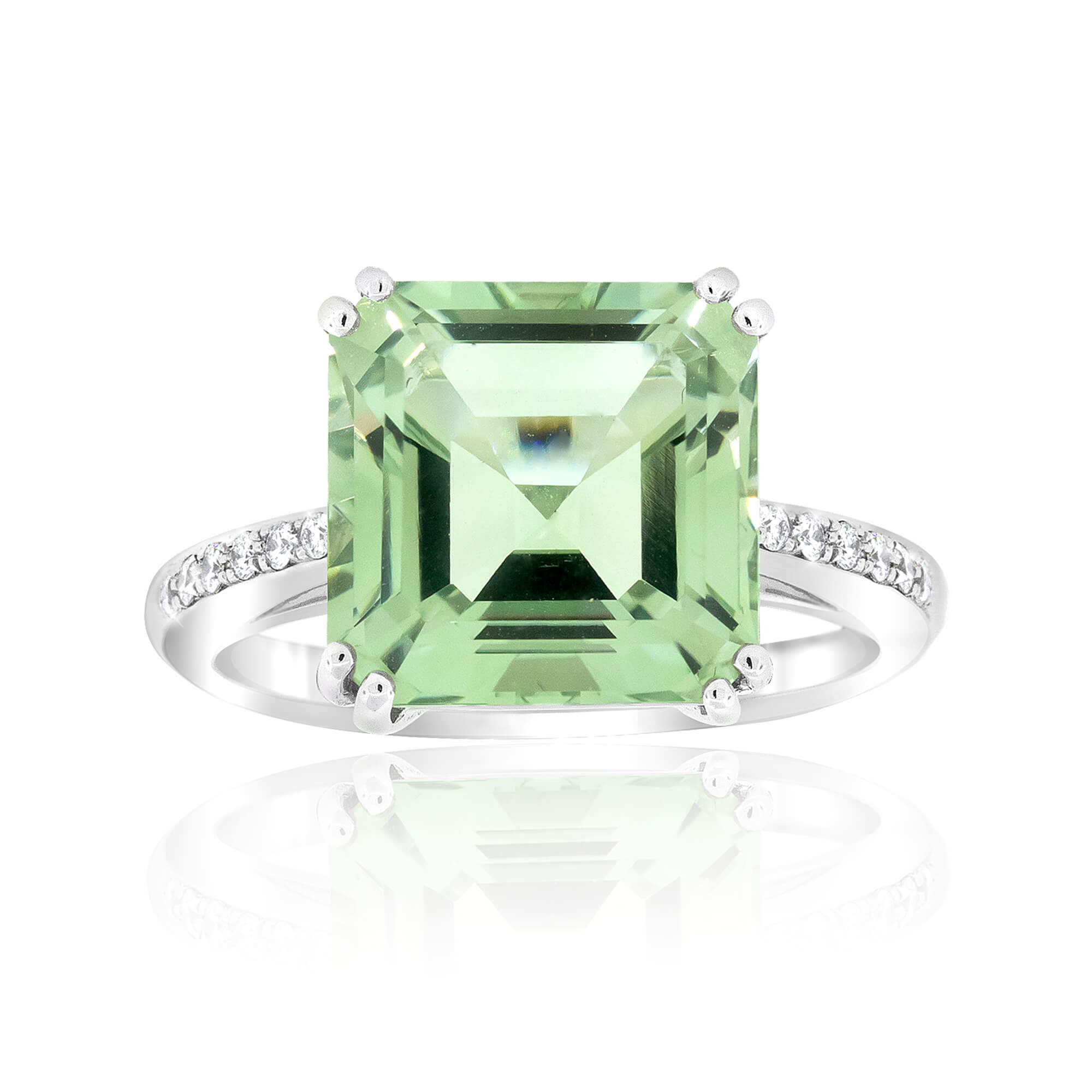 "Boutique" Green Quartz and Diamond Ring | Gerard McCabe | 560827